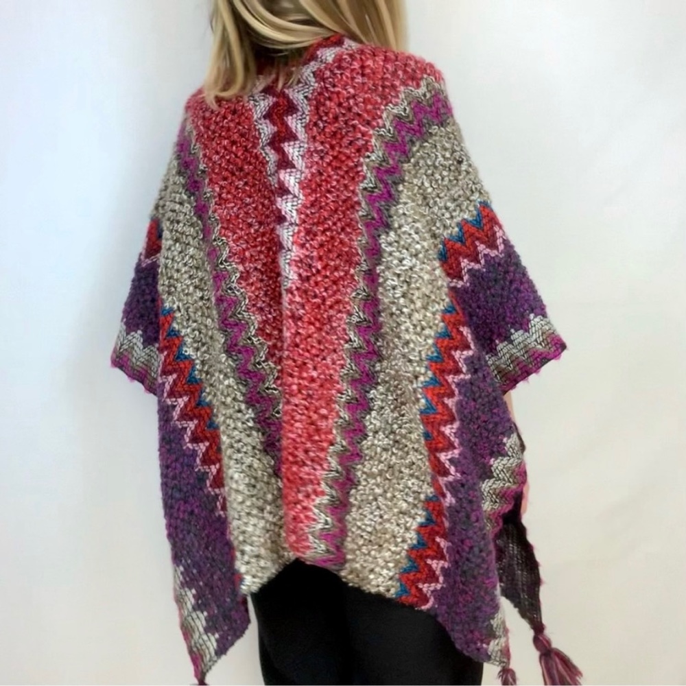 Ellie Kate Sweater Poncho Cape - Picture 3 of 15